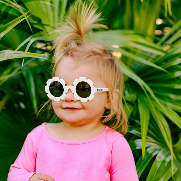 Babiator The Daisy: White Flower w/ Polarized Gold Lens Sunglasses