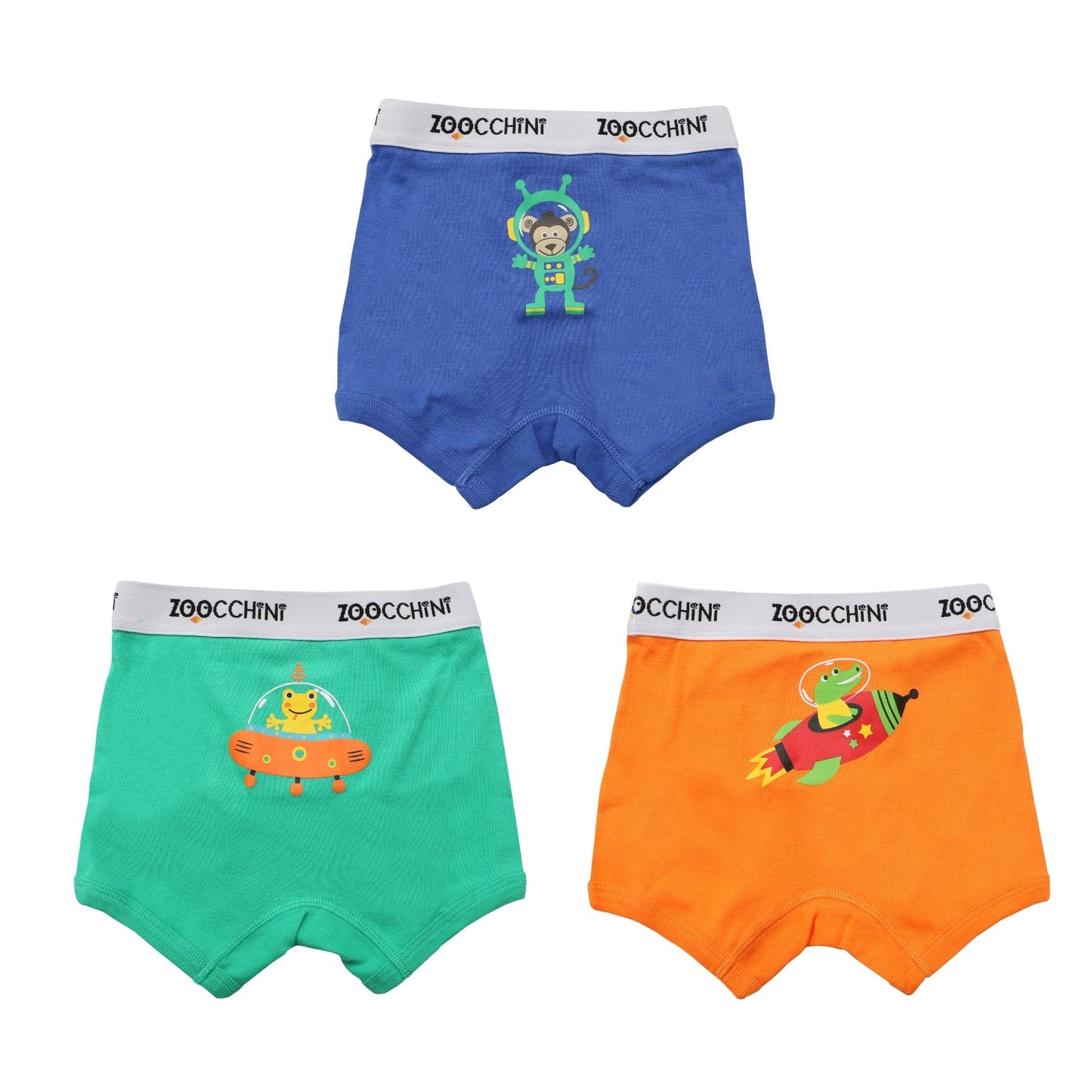 Kids Organic Boxers - 3Pc Set - Space Force 2-3 Years