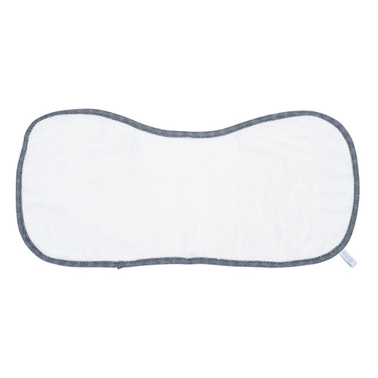 Juddlies - Bamboo Burp Cloth - White-Lake Blue