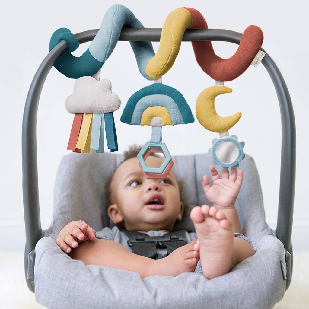 Itzy Ritzy - Bitzy Bespoke Itzy Bitzy Spiral Car Seat Activity Toy: Rainbow