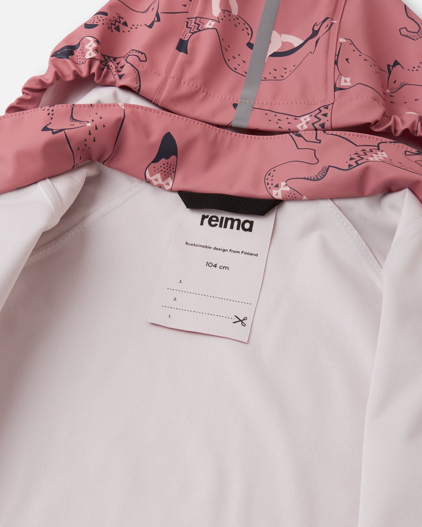 Reima Waterproof Rain Jacket Vesi Rose Blush