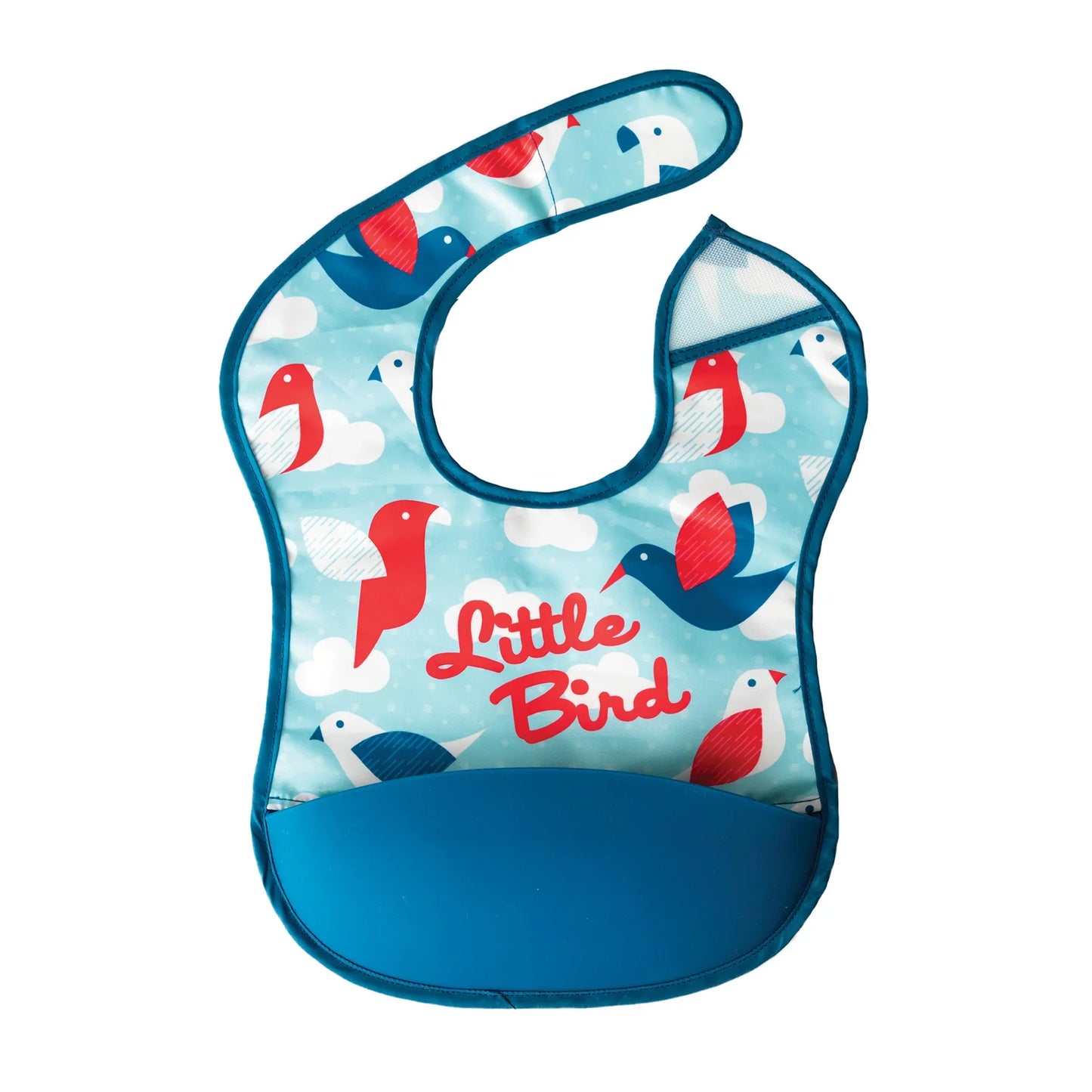 Tiny Twinkle-Mess-Proof Silicone Pocket Bib 2 Pack - Little Bird