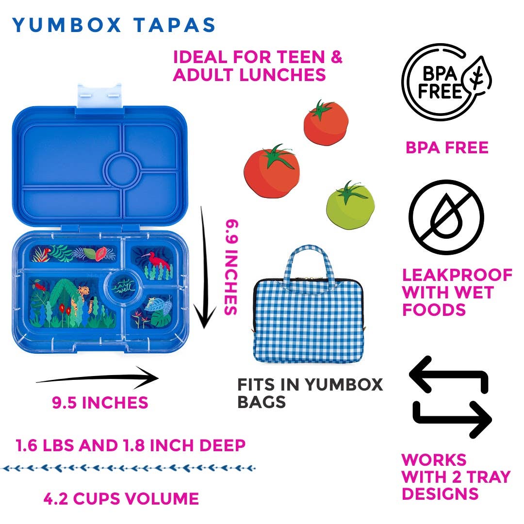 Yumbox Tapas - Leakproof Large Bento Lunch Box - Blue