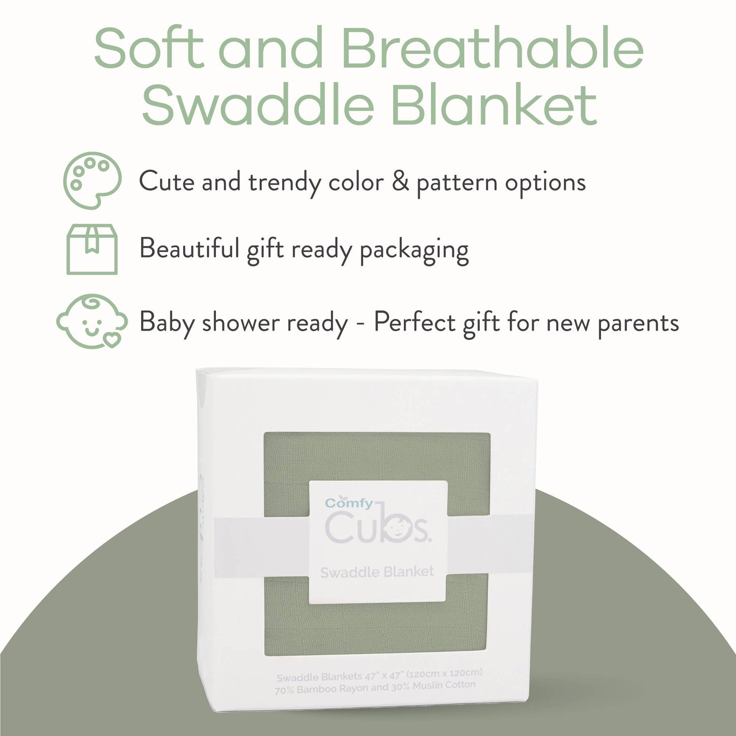 Comfy Cubs - Baby Muslin Swaddle Blankets,  Pack Of 1 & 2 By Comfy Cubs: Pack Of 1 / Blush Sun