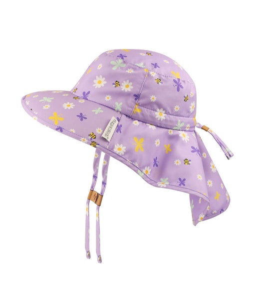 Flapjackkids - Sun Hat With Neck Cape - Daisy