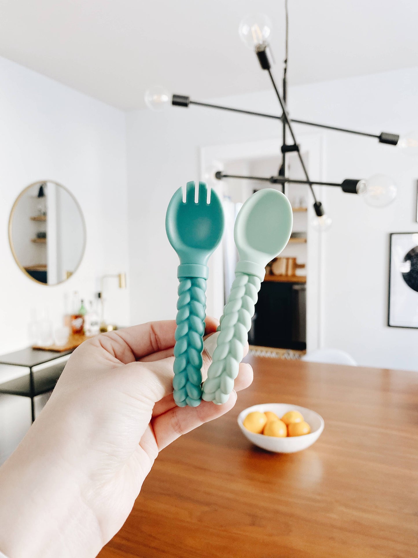 Itzy Ritzy - Sweetie Spoons™ Spoon + Fork Set: Buttercream + Toffee