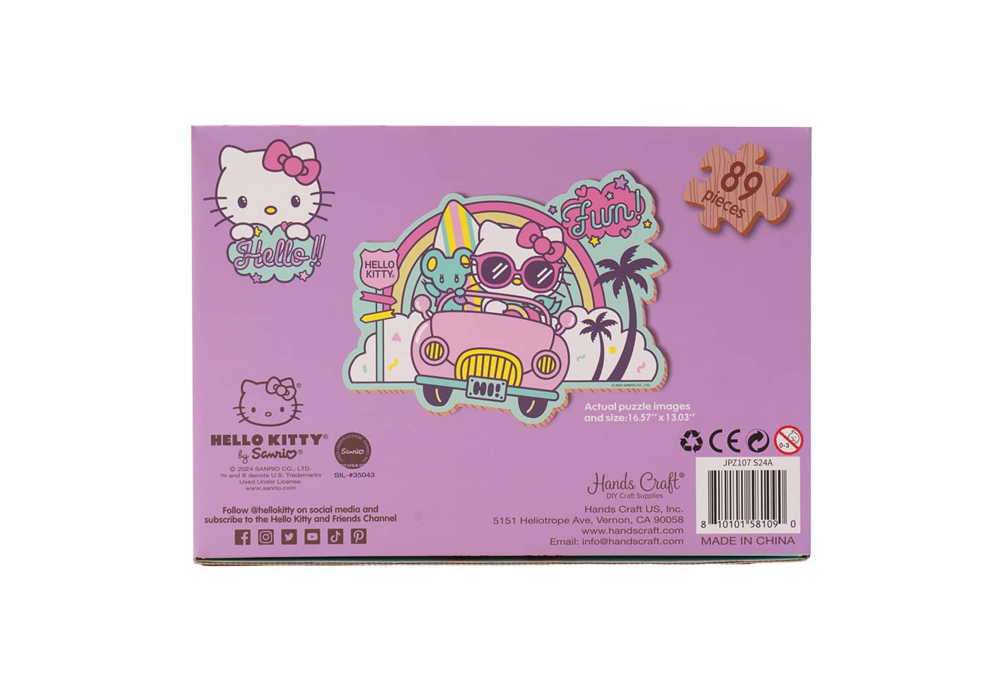 Hands Craft - Hello Kitty Wooden Jigsaw Puzzle: Kawaii