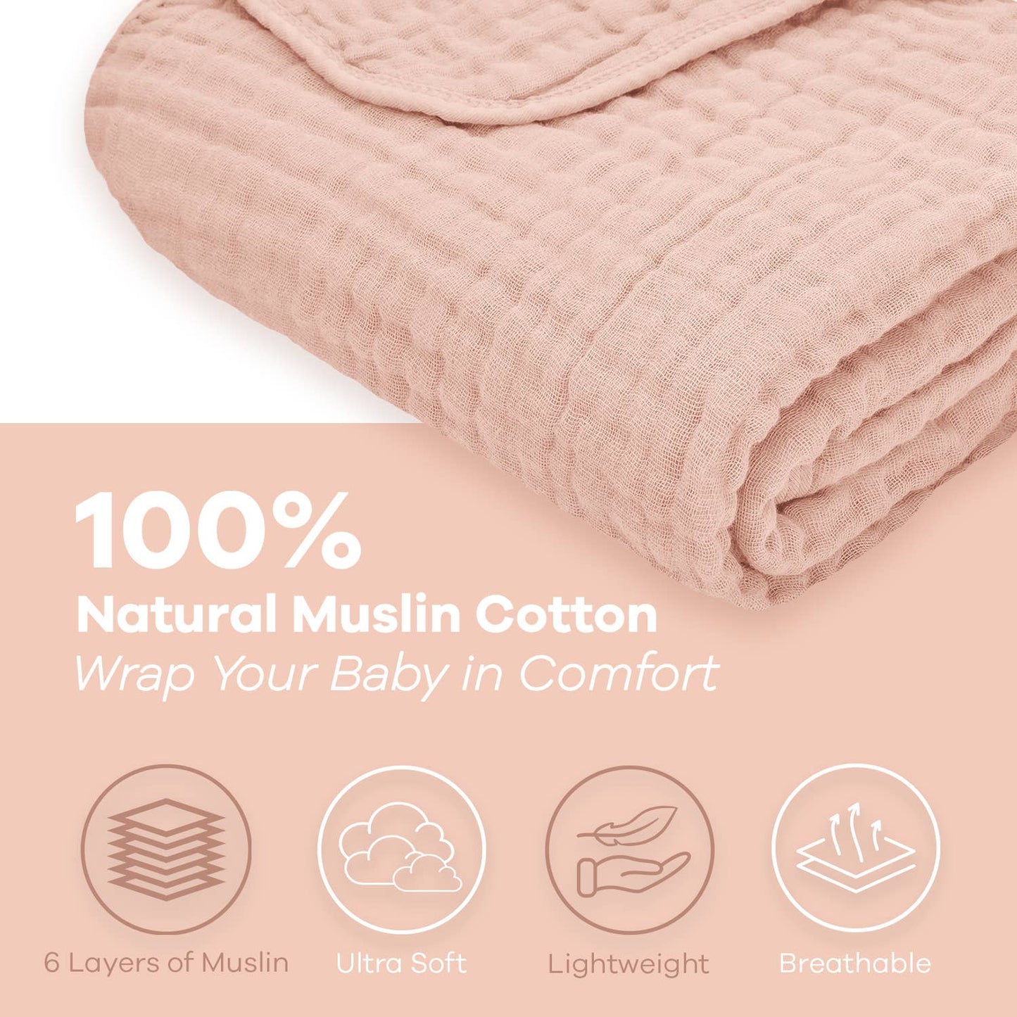 Comfy Cubs - Baby Muslin Cotton Blankets By Comfy Cubs: Neptune