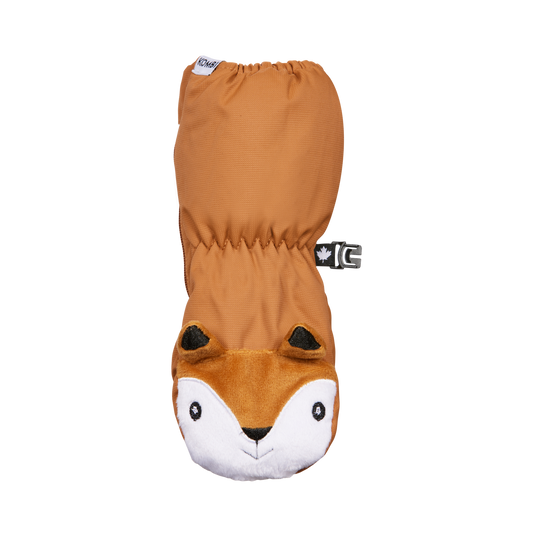 Kombi Sherpa Animal Infant Mitt - Latte Fox