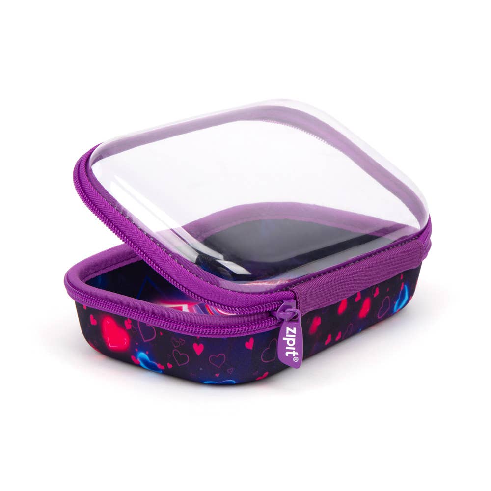 ZIPIT - ZIPIT Clear Top Pencil Box for Kids: Heart