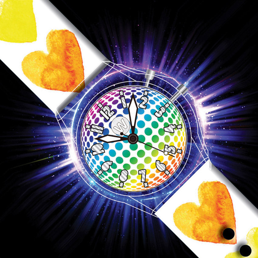 Watchitude -Watercolour Hearts - Light Up Watch - Glow