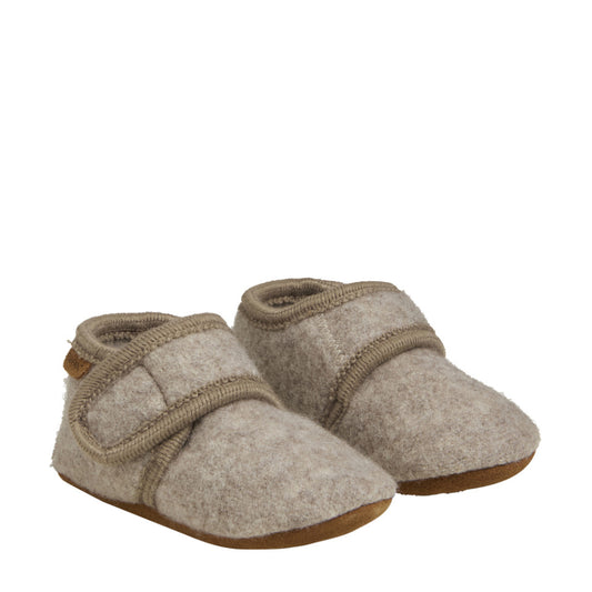 En Fant - Baby Wool Slippers (Sand Melange)