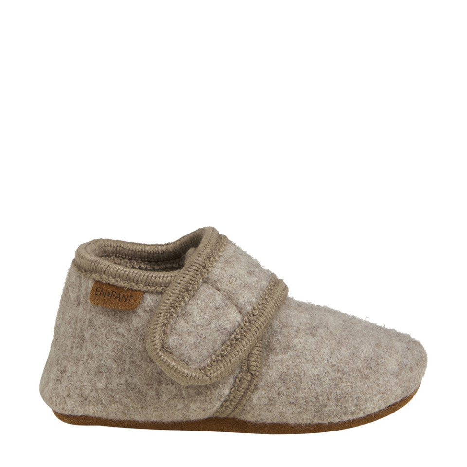 En Fant - Baby Wool Slippers (Sand Melange)