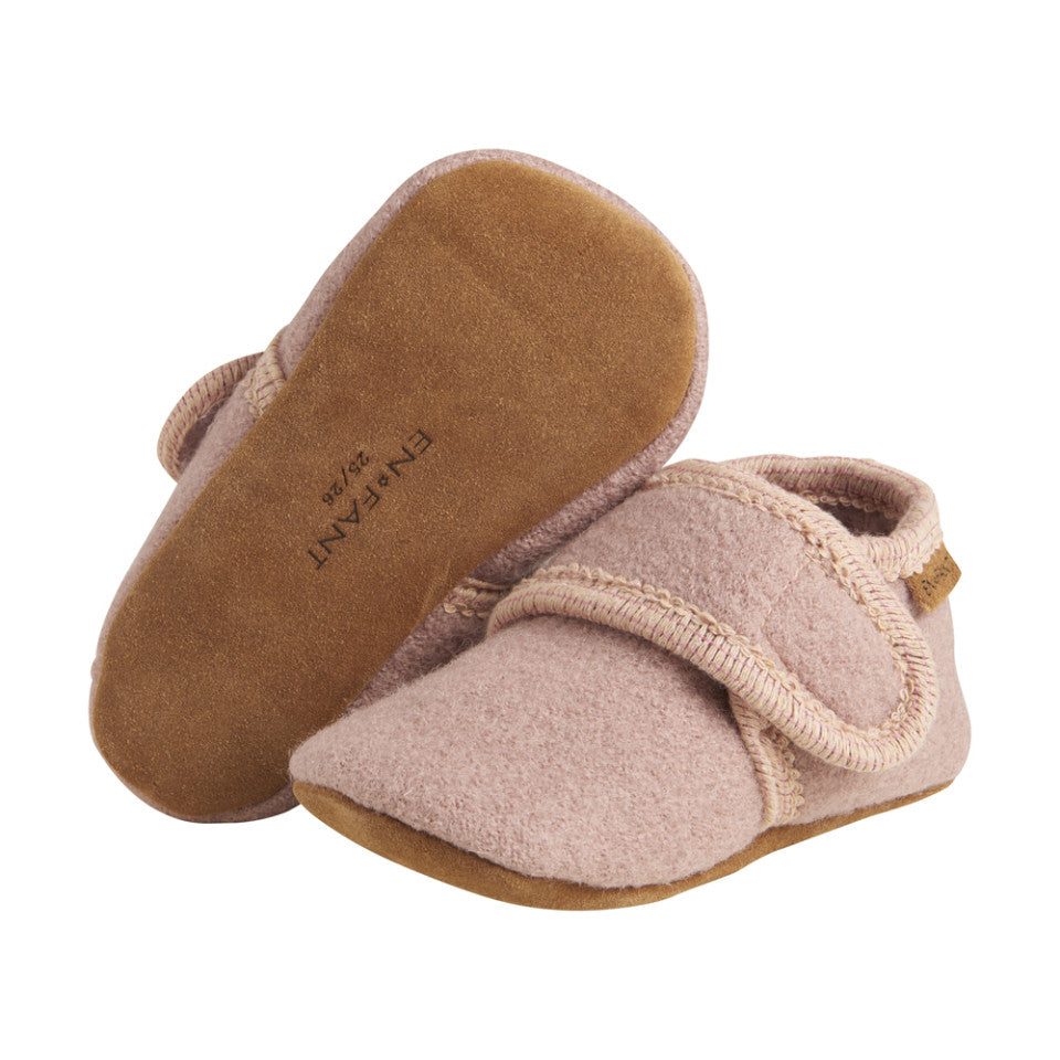 En Fant- Baby Wool Slippers (Bark)