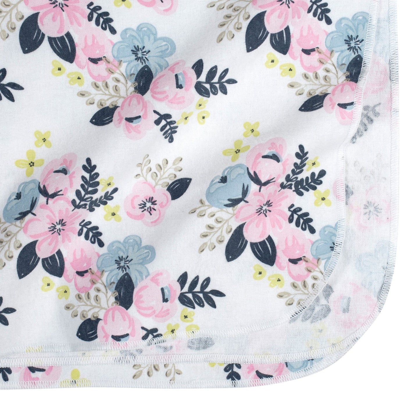 Just Born - 4-Pack Baby Girls Floral Flannel Receiving Blankets