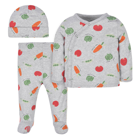 Gerber - 3-Piece Baby Neutral Vegetables Take Me Home Set