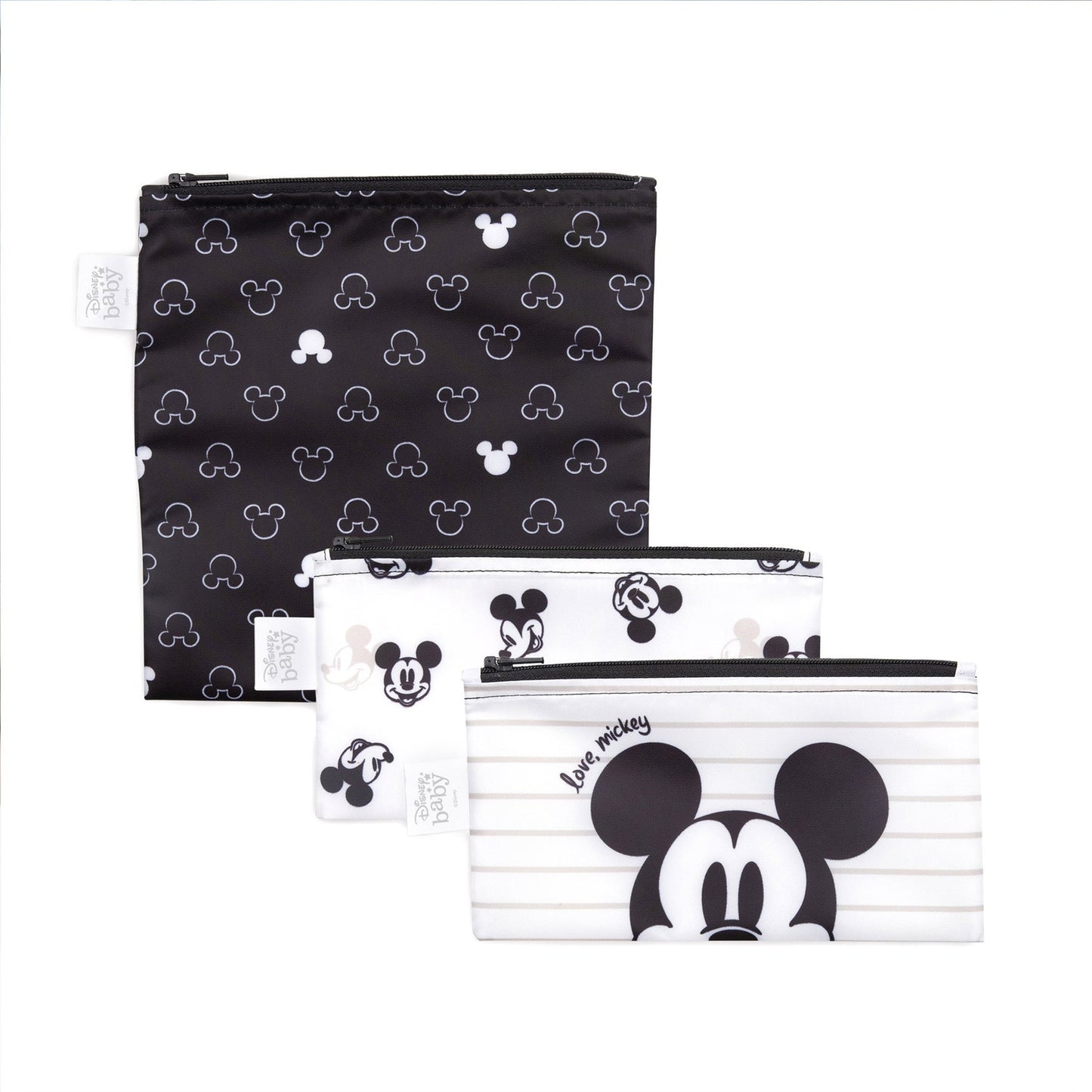 Disney - Reusable Snack Bag 3Pk - Love Mickey