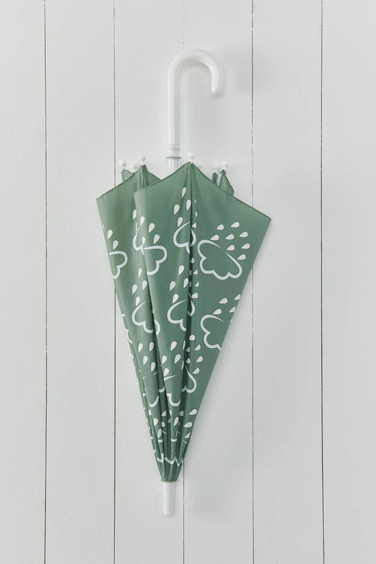 Grass & Air - Little Kids Colour-Revealing Umbrella In Khaki Green