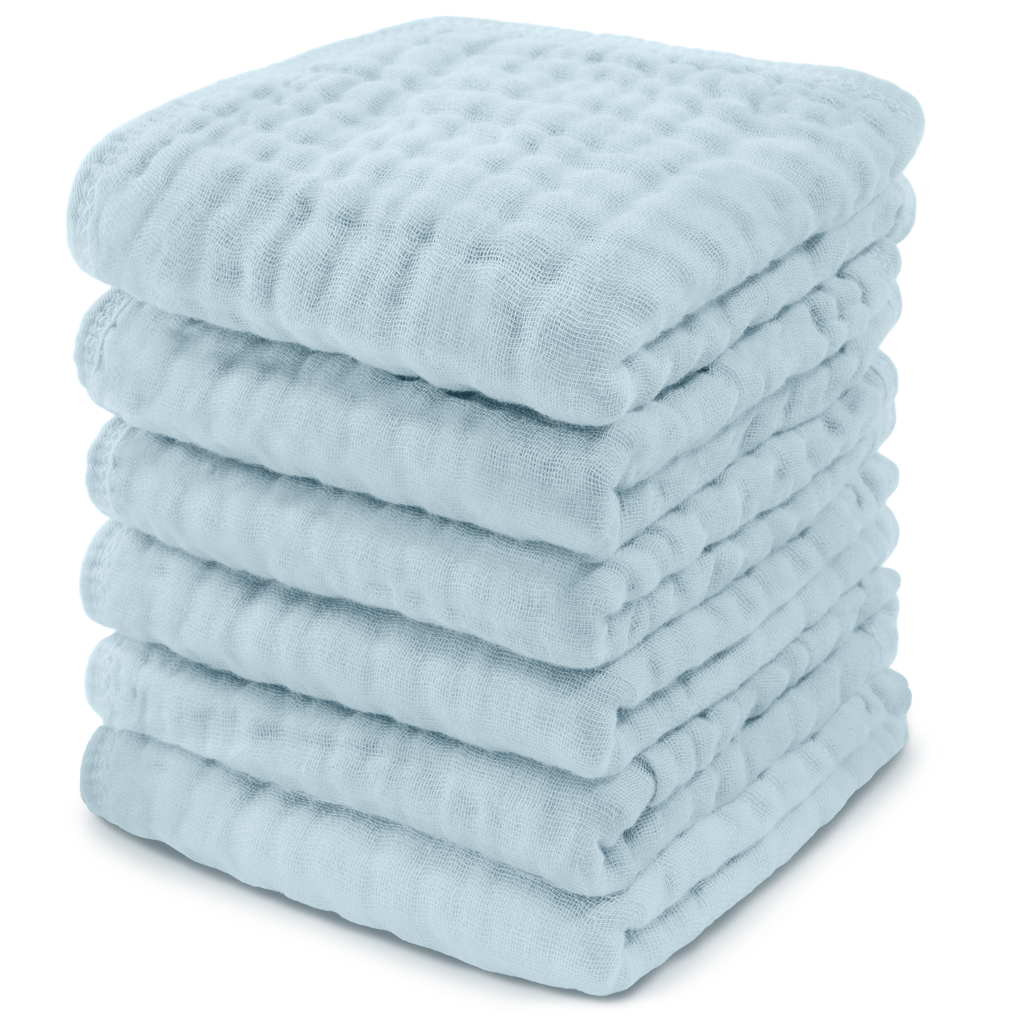 Comfy Cubs - Baby Washcloths 100% Muslin Cotton By Comfy Cubs: Pack Of 6 / Fern