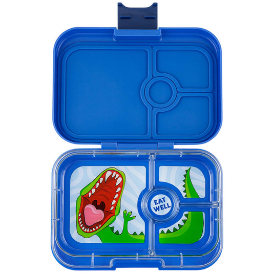 Yumbox Panino - Leakproof Sandwich Friendly Bento Box - Surf Blue (Dinosaur)