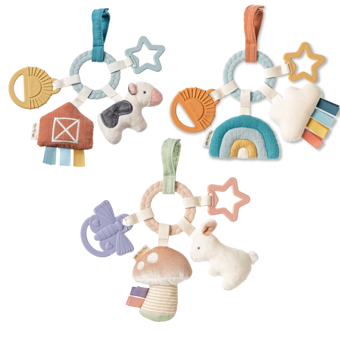 Itzy Ritzy - *NEW OPTION* Bitzy Busy Ring™ Teething Activity Toy: Bunny