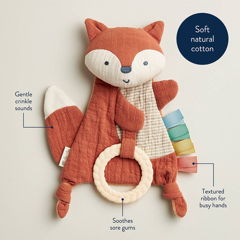 Itzy Ritzy - *NEW* Fox Bitzy Crinkle™ Sensory Toy with Teether