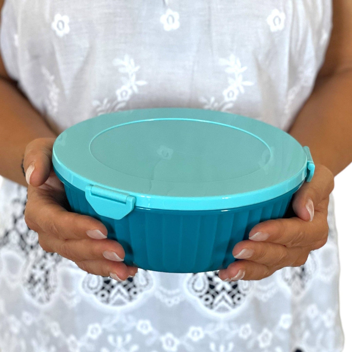 Yumbox - Poke Bowl with 3 Part Divider - Lagoon Blue