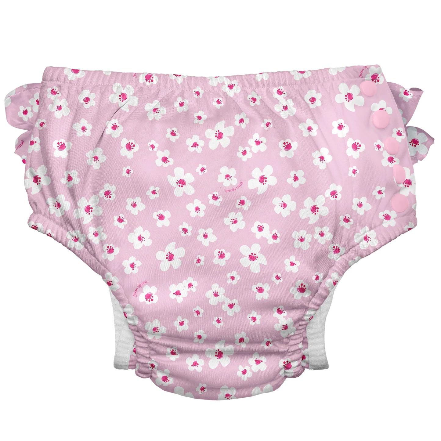 Greensprouts Ruffle Snap Reusable Absorbent Swimsuit Diaper