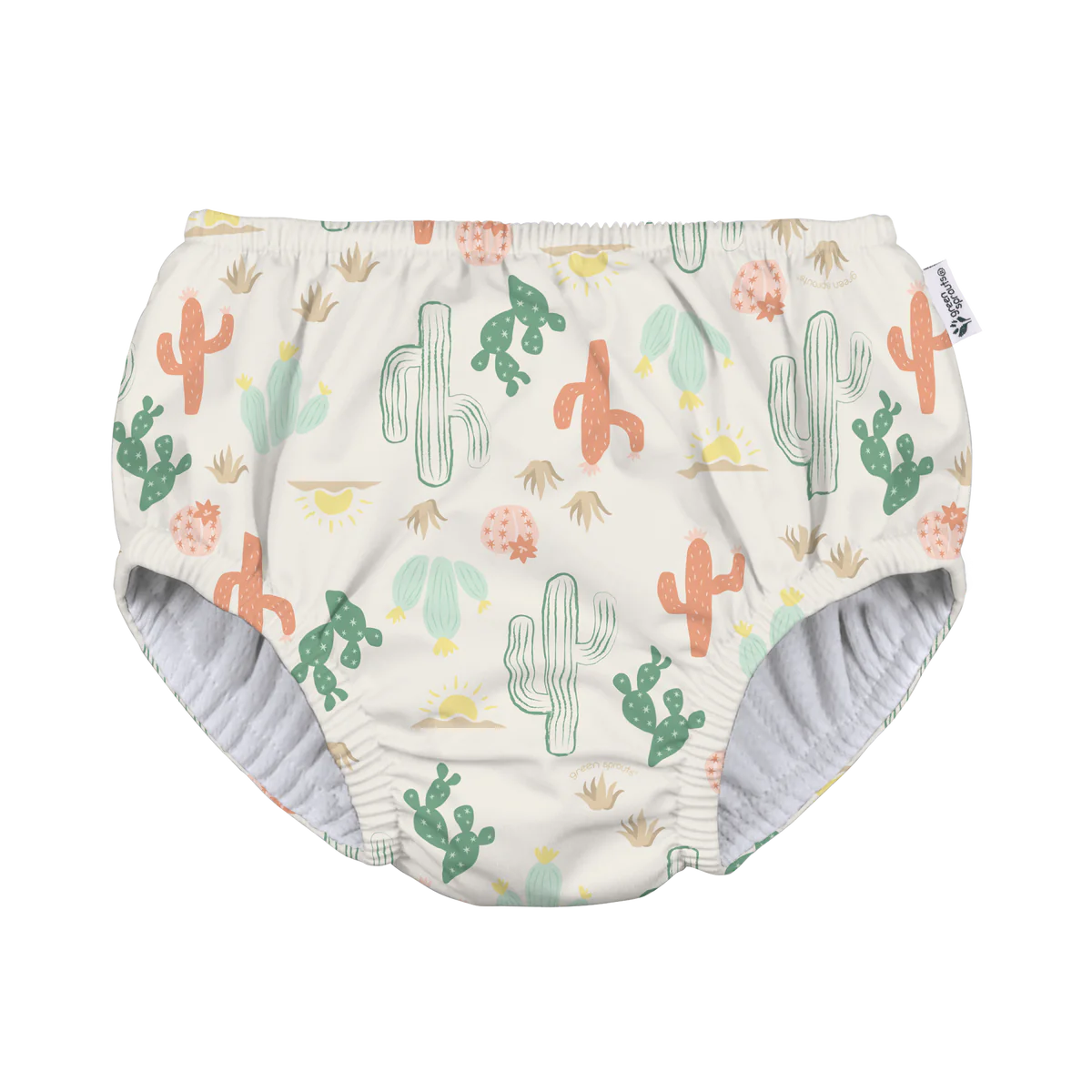 Greensprouts - Eco Pull - Up Swim Diaper - Light Sand Cactus