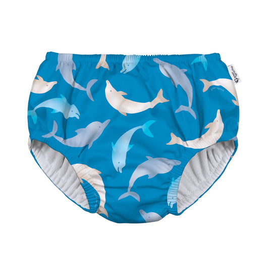 Greensprouts - Eco Pull - Up Swim Diaper - Marine Blue Dolphins