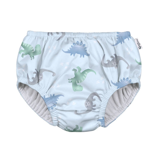 Greensprouts - Eco Pull - Up Swim Diaper - Light Blue Dinos