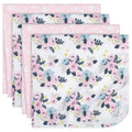 Just Born - 4-Pack Baby Girls Floral Flannel Receiving Blankets