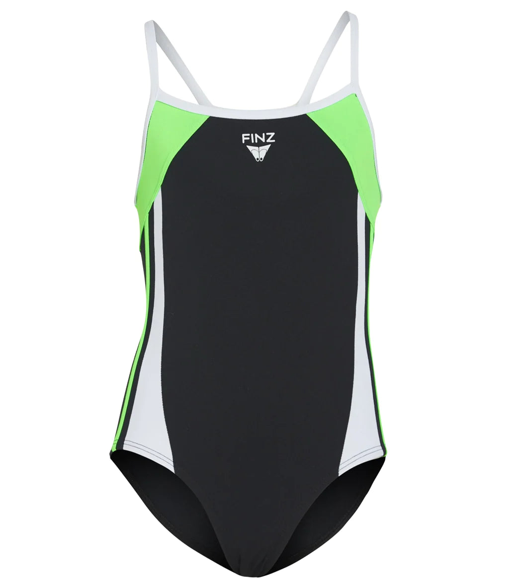 Finz Girls Swimwear One Piece Sportback Black