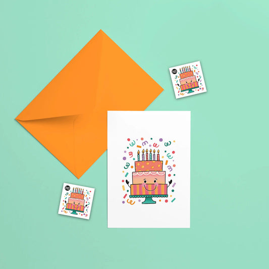 Pico Greeting Card + Temporary Tattoo - Happy Birthday