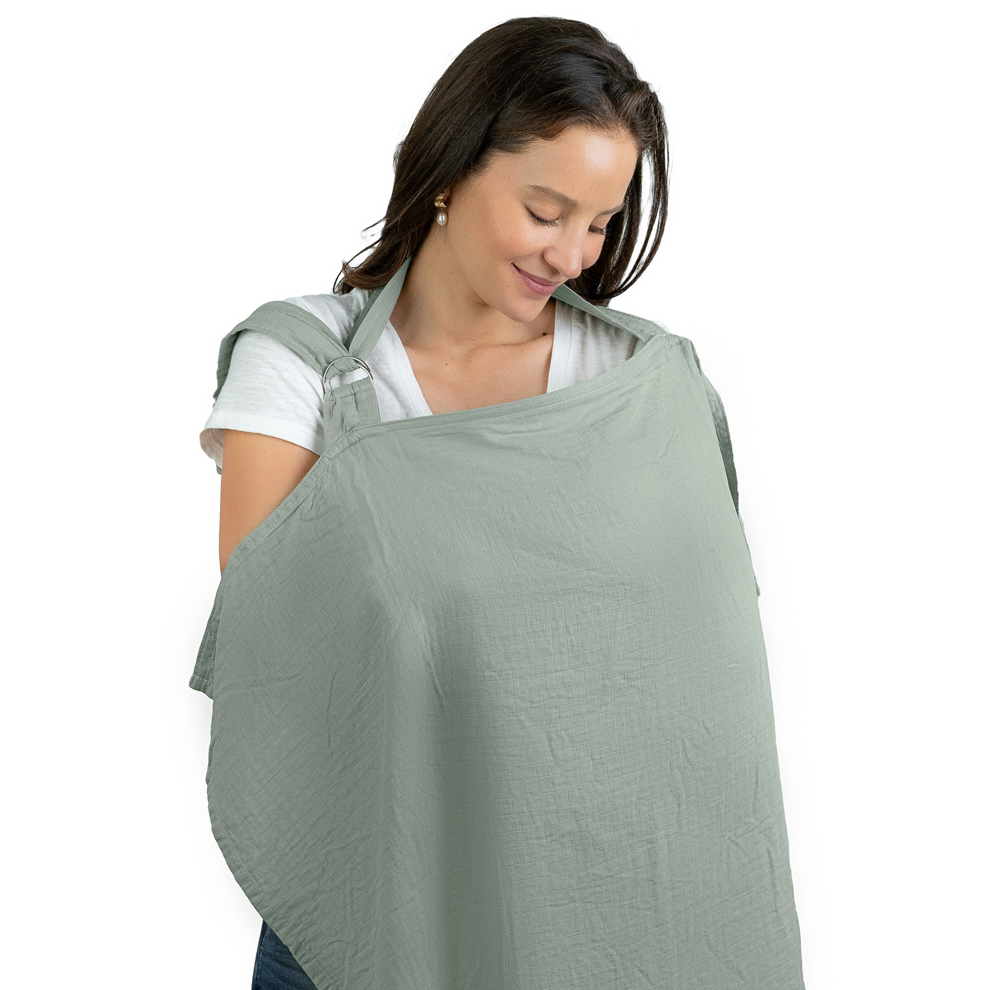 Comfy Cubs - Muslin Nursing Cover For Baby Breastfeeding By Comfy Cubs: Sage