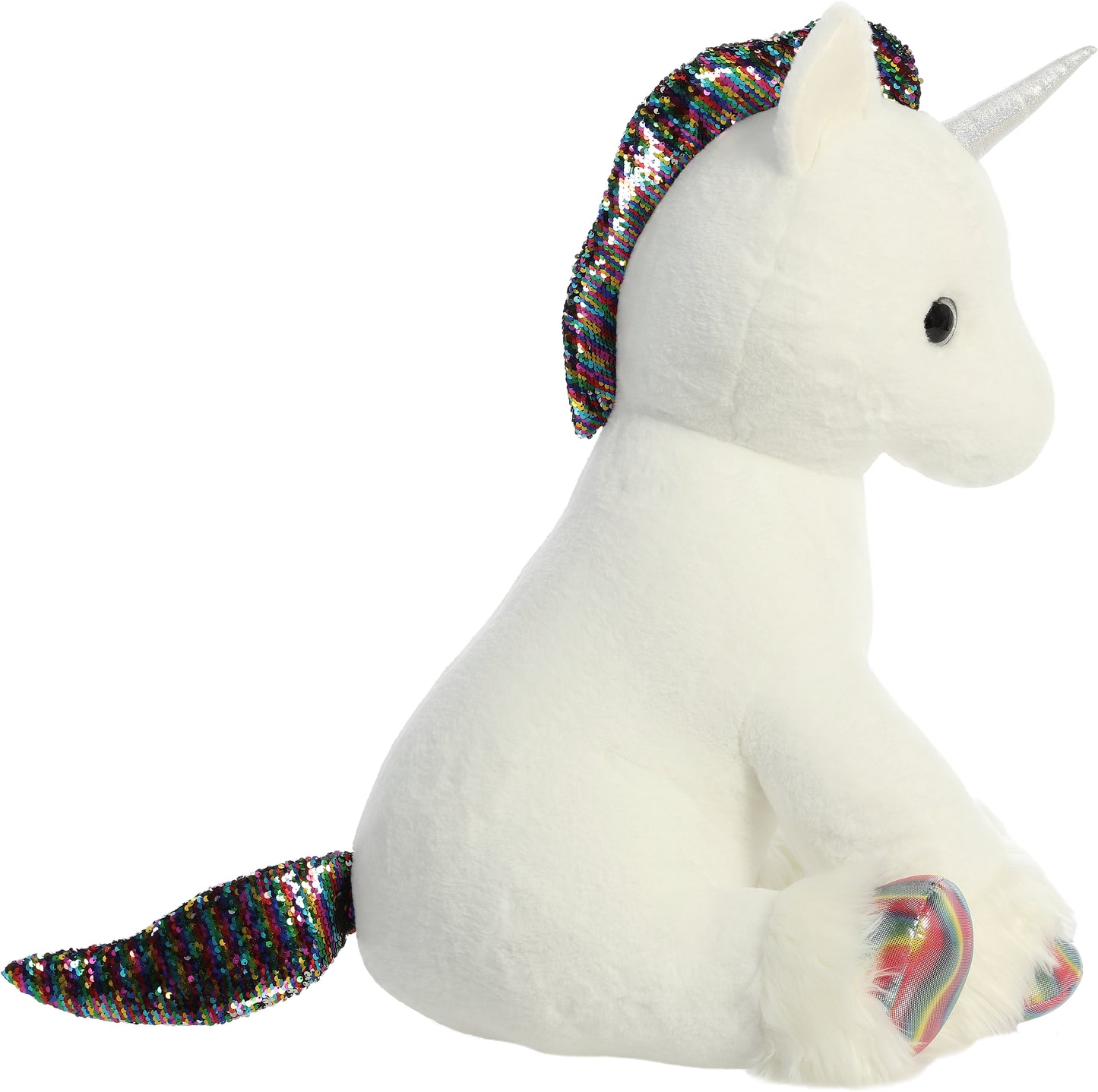 Aurora -Shimmers-Clouds Unicorn White 33"