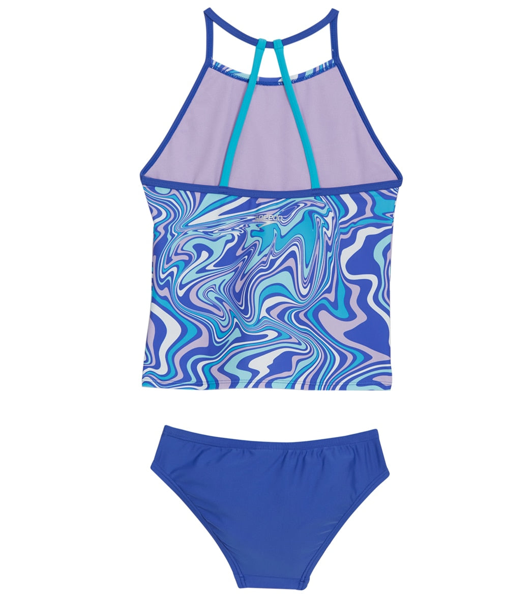 Speedo Print High Neck Tankini Set