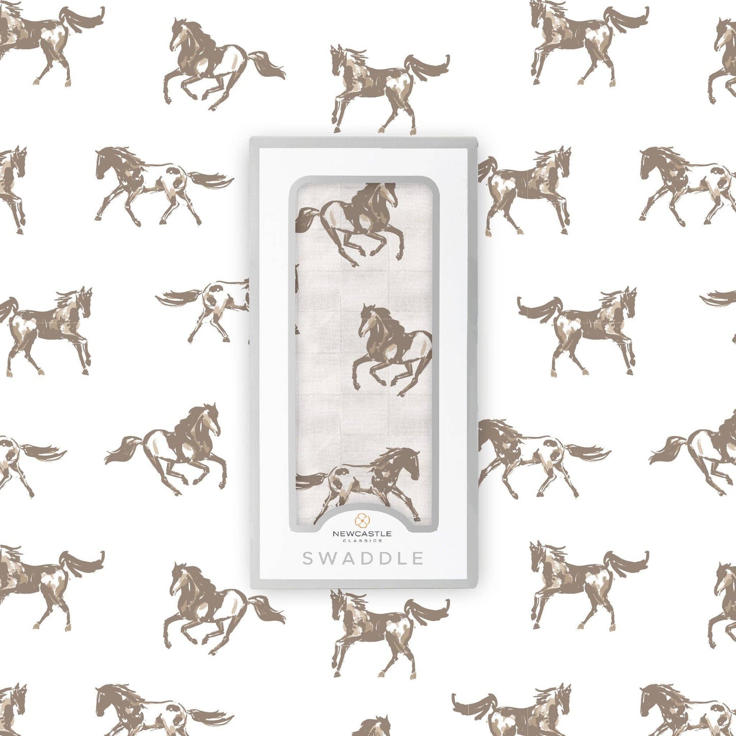 Newcastle Classics - Galloping Horses Bamboo Swaddle