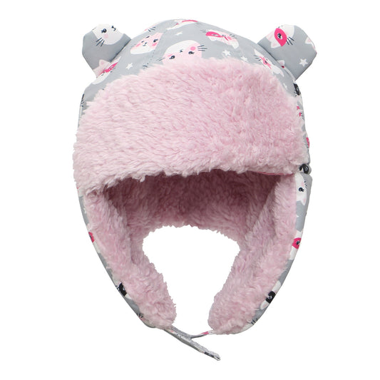 FLAP JACK KIDS - Water Repellent Trapper Hat - Cat Grey