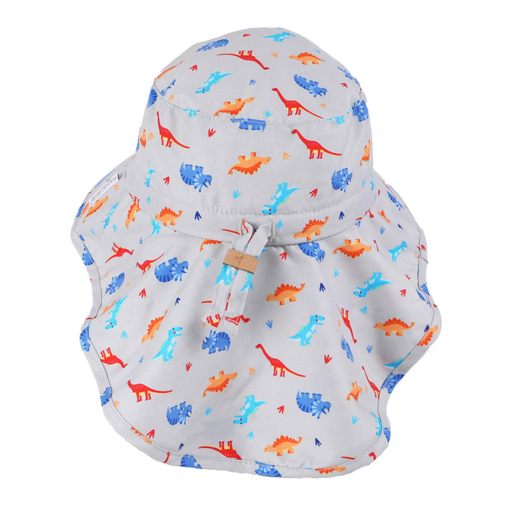 Flapjackkids - Sun Hat With Neck Cape - Multi Dino