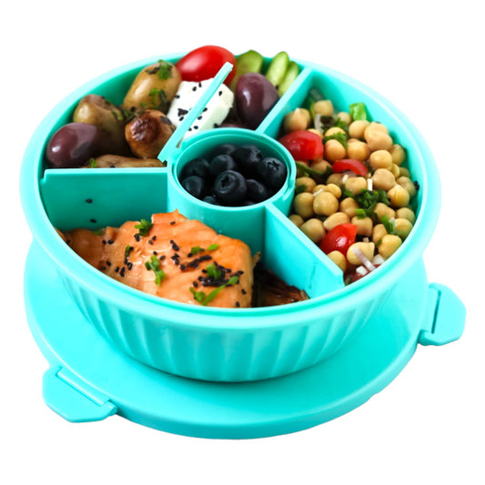 Yumbox - Poke Bowl with 3 Part Divider - Paradise Aqua