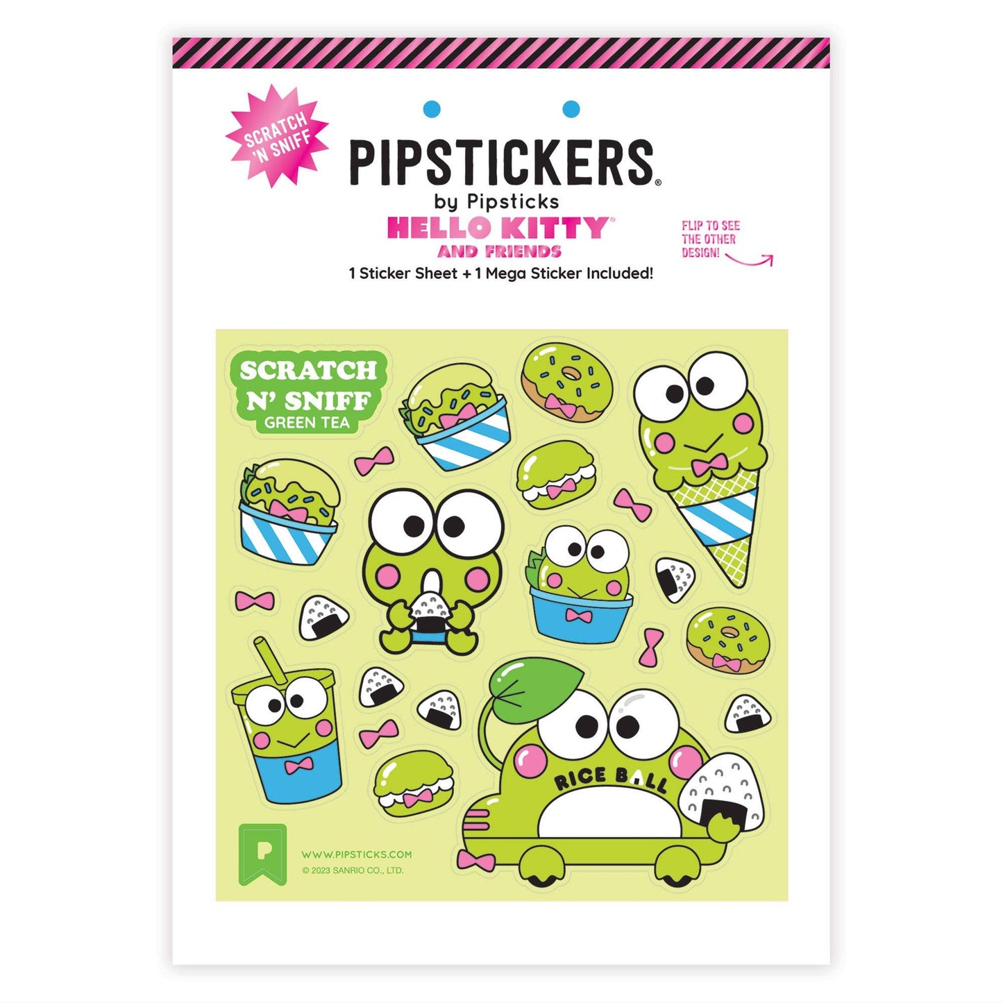 Pipsticks - Keroppi Tea Buggy Scratch 'N Sniff (2Ct) Stickers