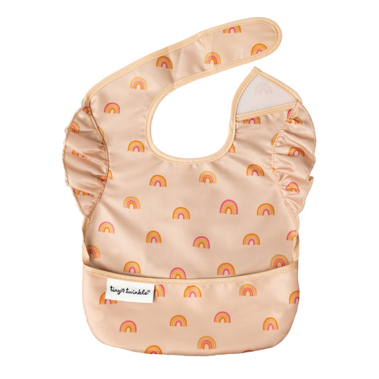 TINY TWINKLE - Mess-proof Ruffle Easy Bib - Boho Rainbow (6 - 24 Months)