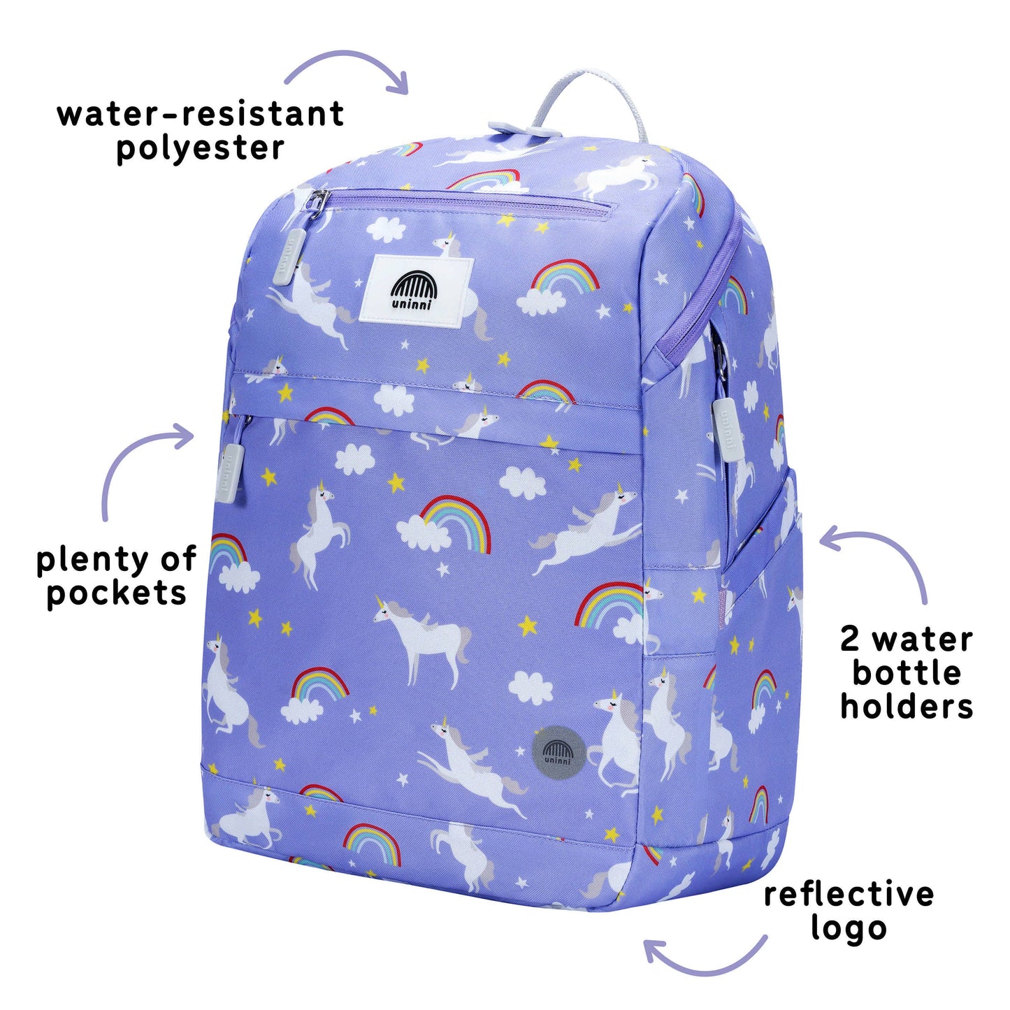 Uninni - Bailey Backpack - Rainbow Unicorn