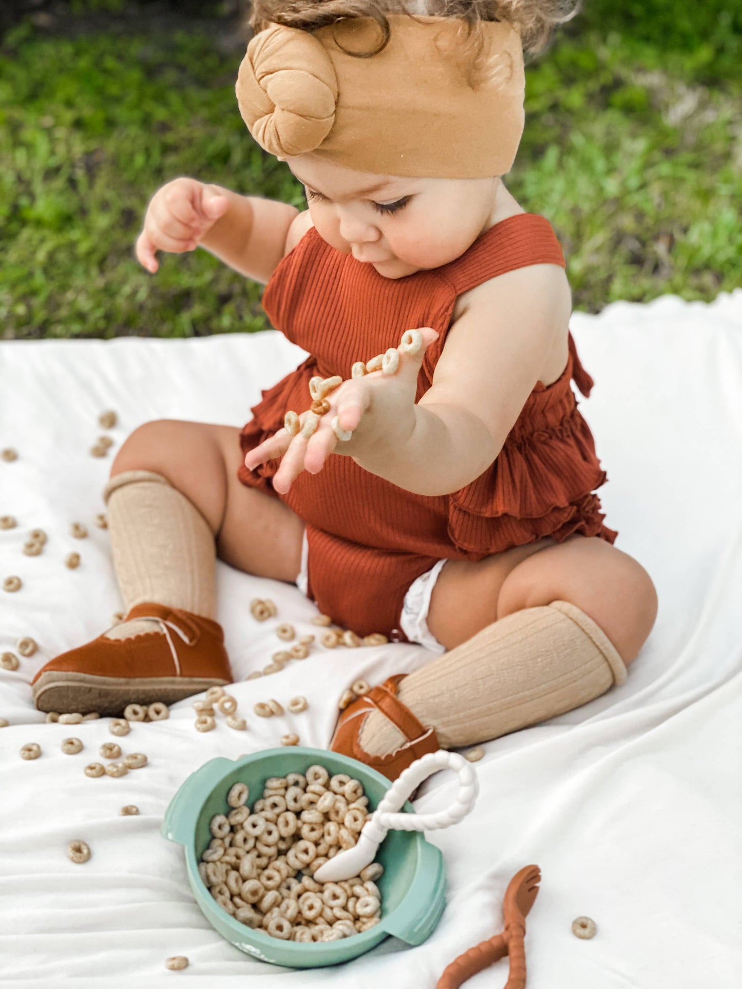 Itzy Ritzy - Sweetie Spoons™ Spoon + Fork Set: Buttercream + Toffee