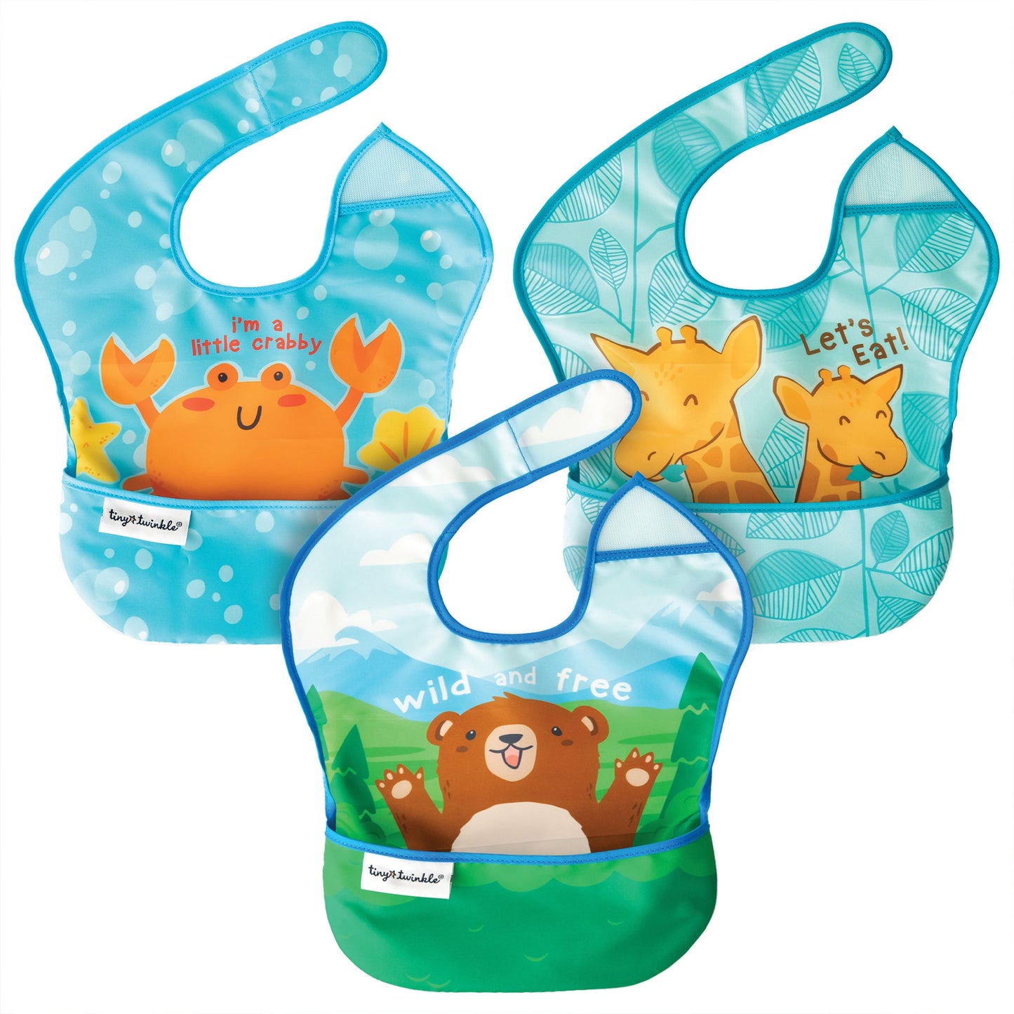 Mess-Proof Easy Bib 3Pk - Unisex Set 3