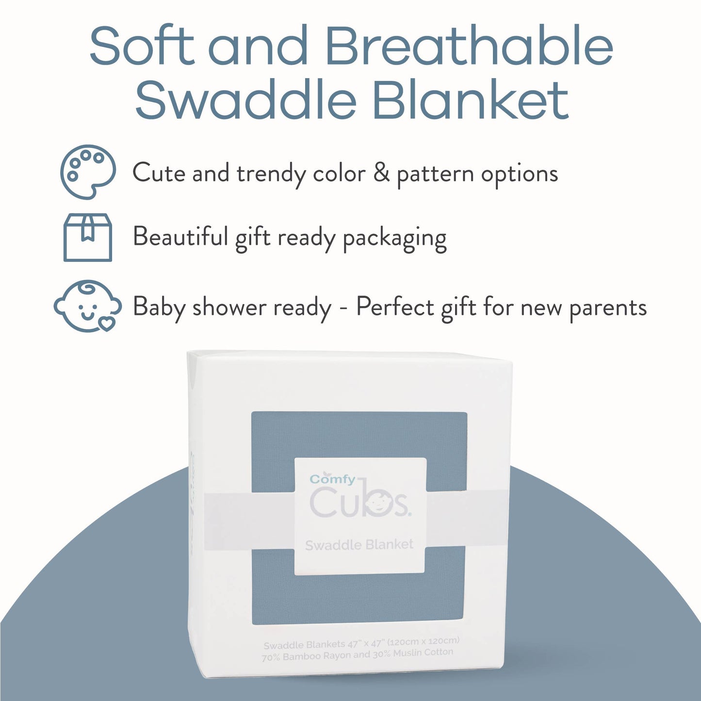 Comfy Cubs - Baby Muslin Swaddle Blankets,  Pack Of 1 & 2 By Comfy Cubs: Pack Of 1 / Blush Sun