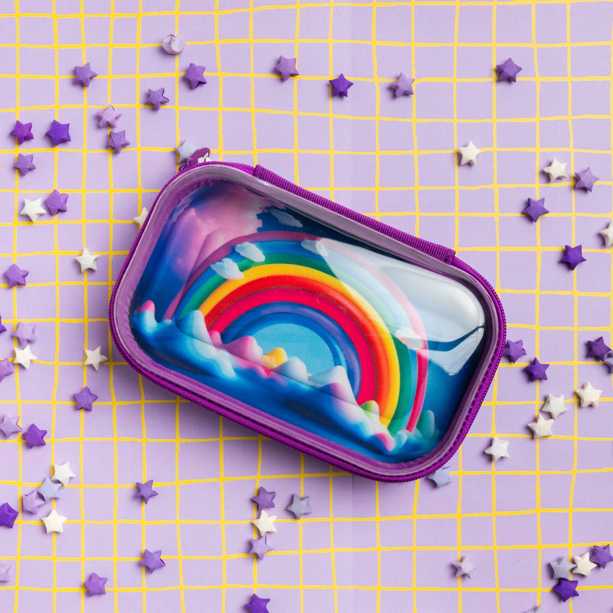 ZIPIT - ZIPIT Clear Top Pencil Box for Kids: Rainbow