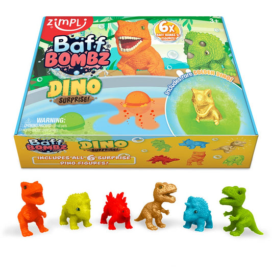 Zimpli Kids - Zimpli 6x Baff Bombz Dino Surprise Collectible Bath Bomb Toy