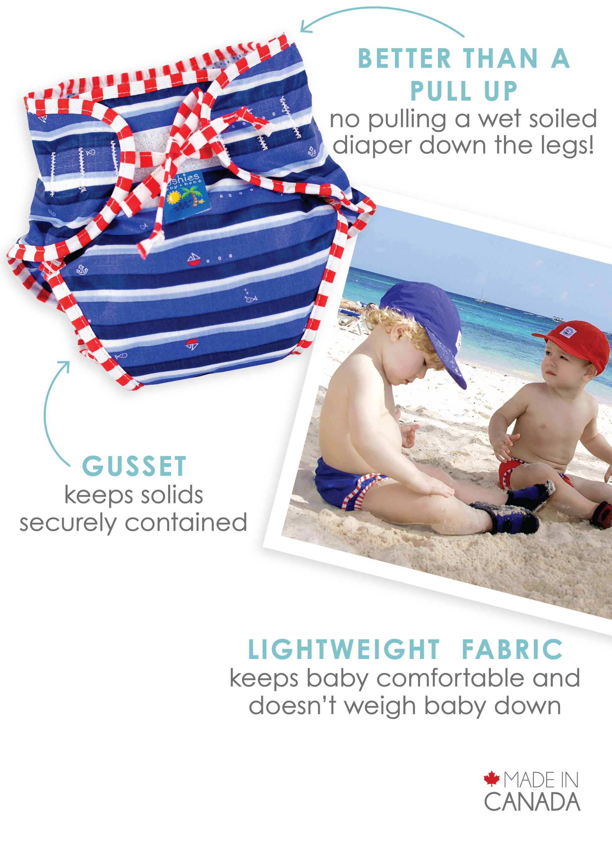 Kushies Baby Water Diapers Reusable Swim Diaper Kushies Baby